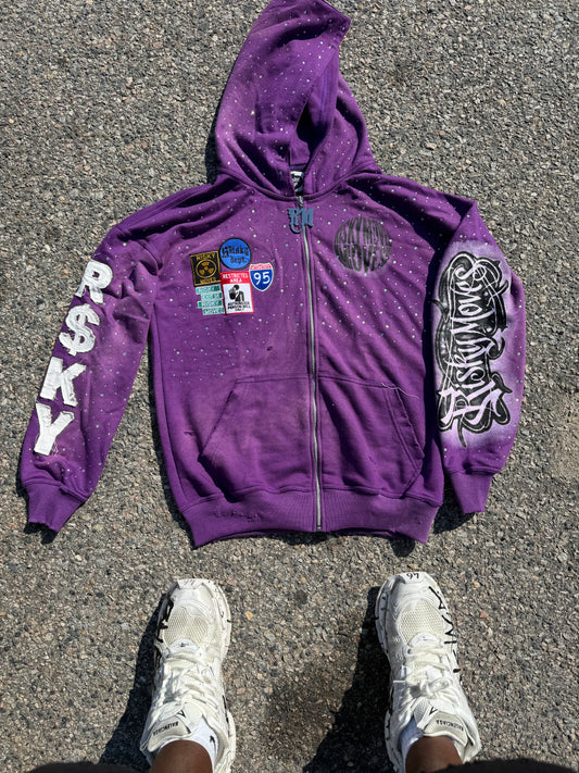 Galaxy Purple Risky World hoodie